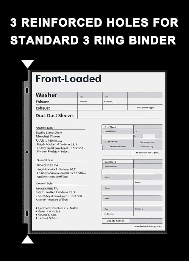 Sheet Protectors 8.5 x11 Inch, 100 Pack Page Protectors for 3 Ring Binder