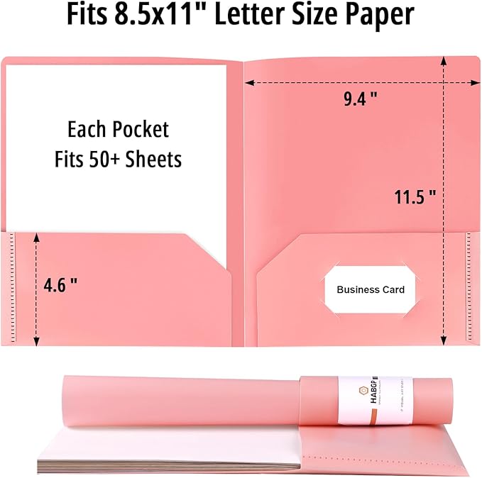 Colored File Folders with Pockets, 12, pastel