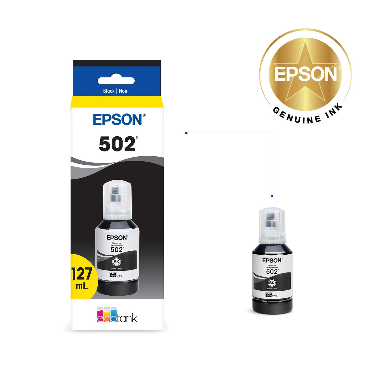 EPSON 502 EcoTank Ink Ultra-high Capacity Bottle Black