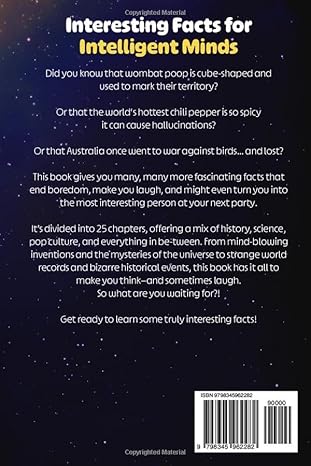 Interesting Facts for Intelligent Minds- paperback