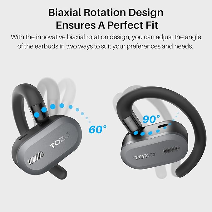 TOZO O2 True Open Ear Wireless Headphones