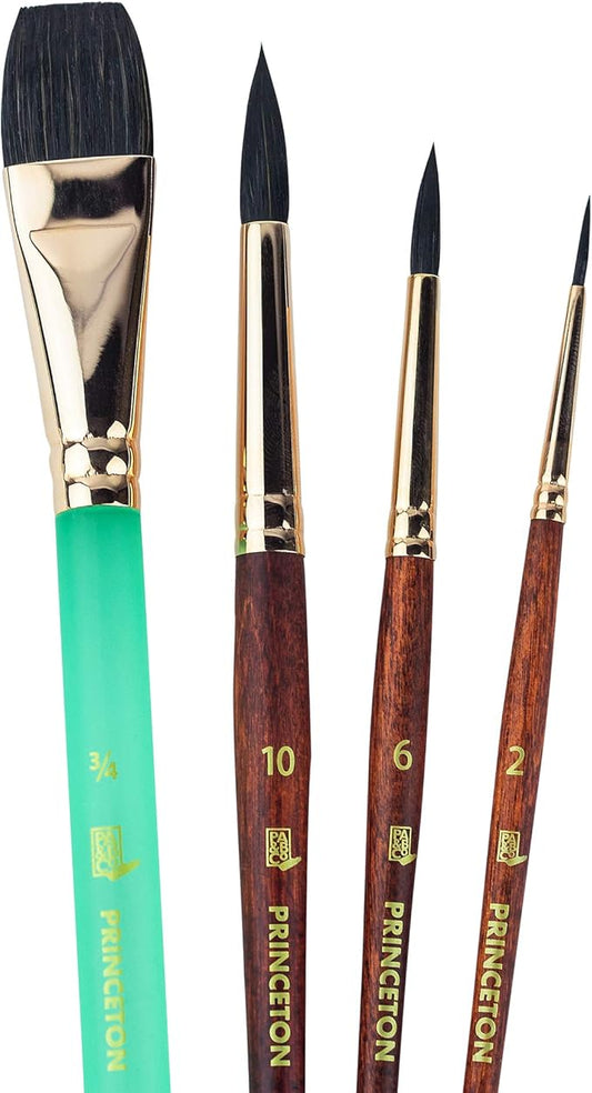 Princeton Neptune 4750 Series 4pc Watercolor Brush Set - Watercolor Brushes