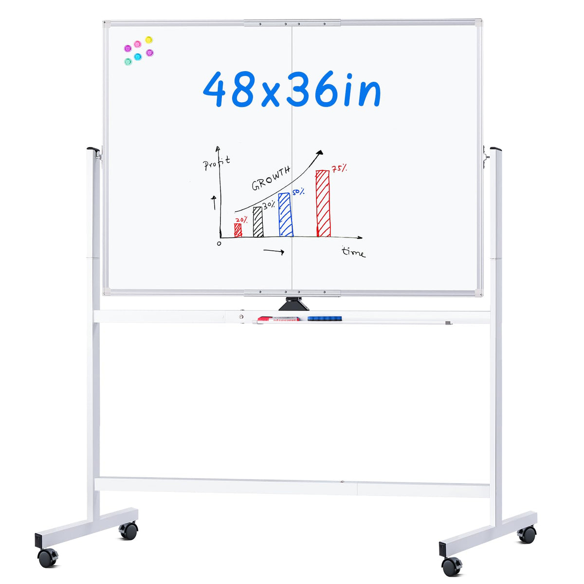 Maxtek Rolling Whiteboard 48 x 36
