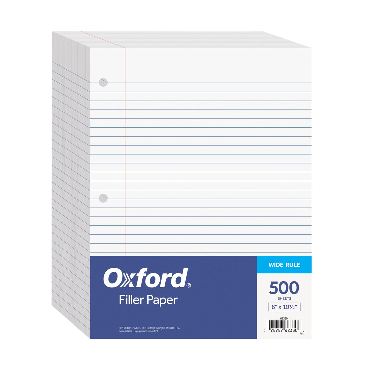 Oxford Filler Paper, Wide Ruled Paper, 500 sheets