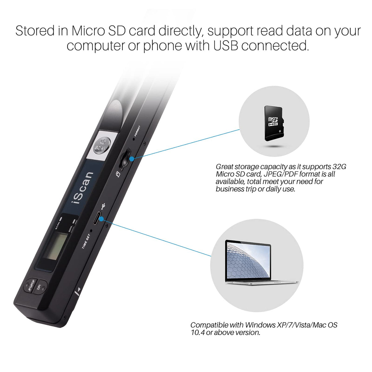 Portable Document Scanner, Handheld Image Scanner