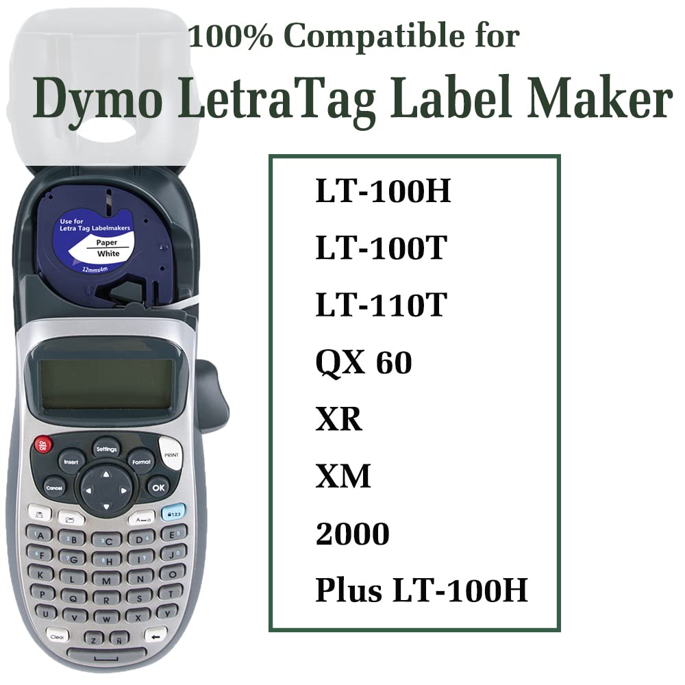 Label Maker Tape Refill 10PK, Compatible with Dymo Refills