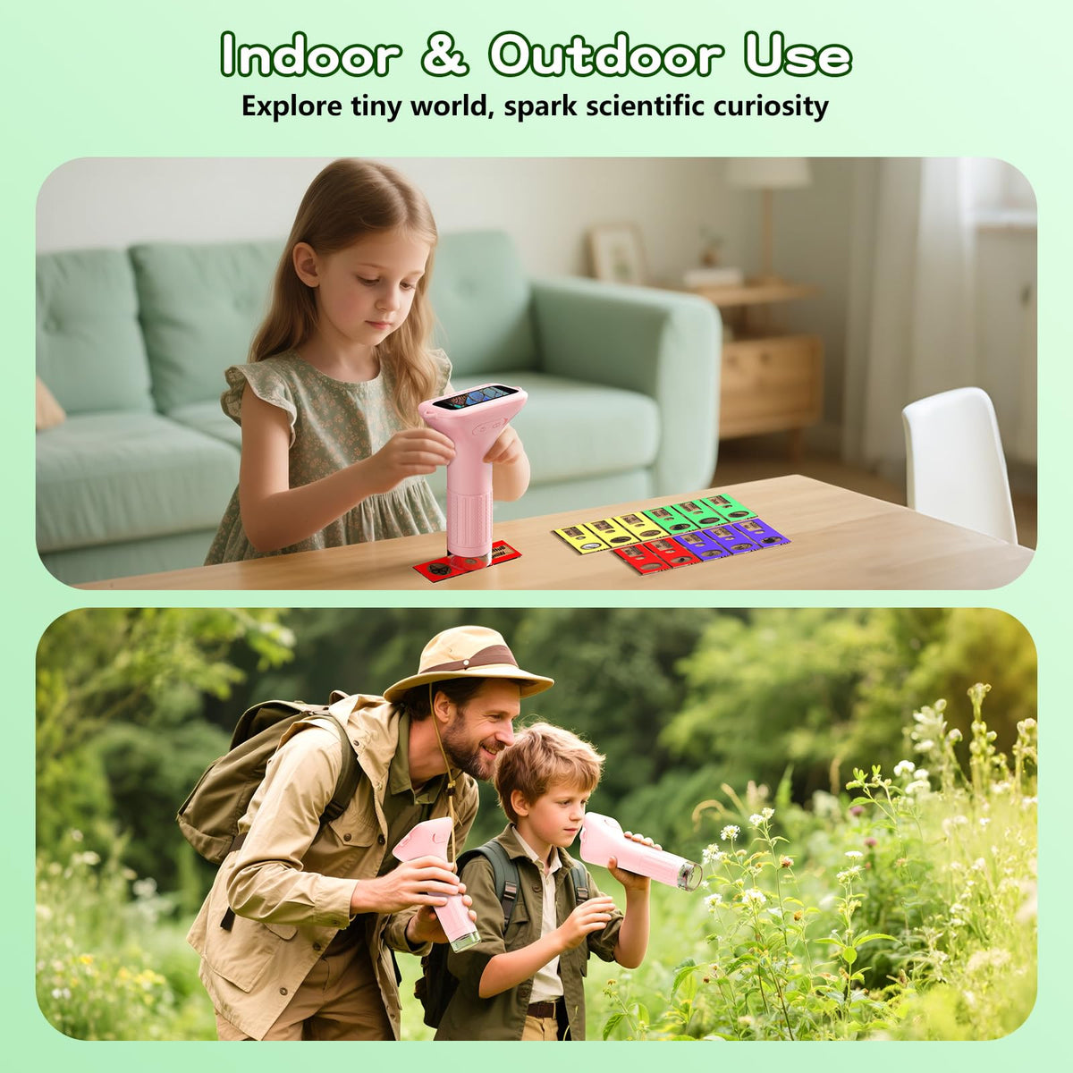 Microscope for Kids with 12 Slides