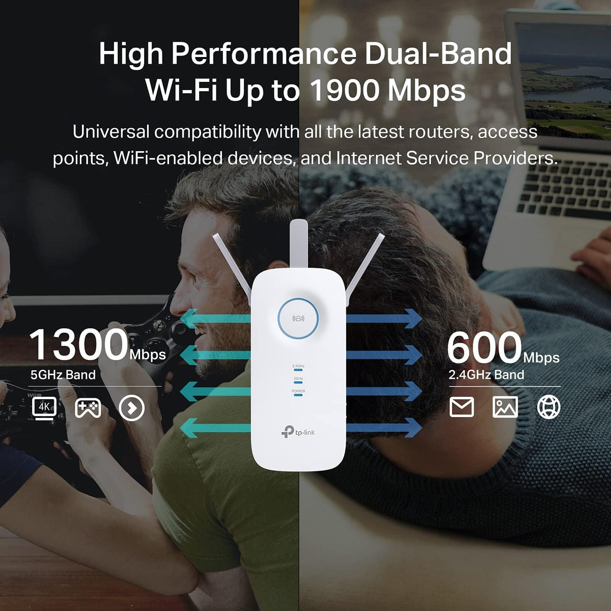 TP-Link AC1900 WiFi Range Extender RE550