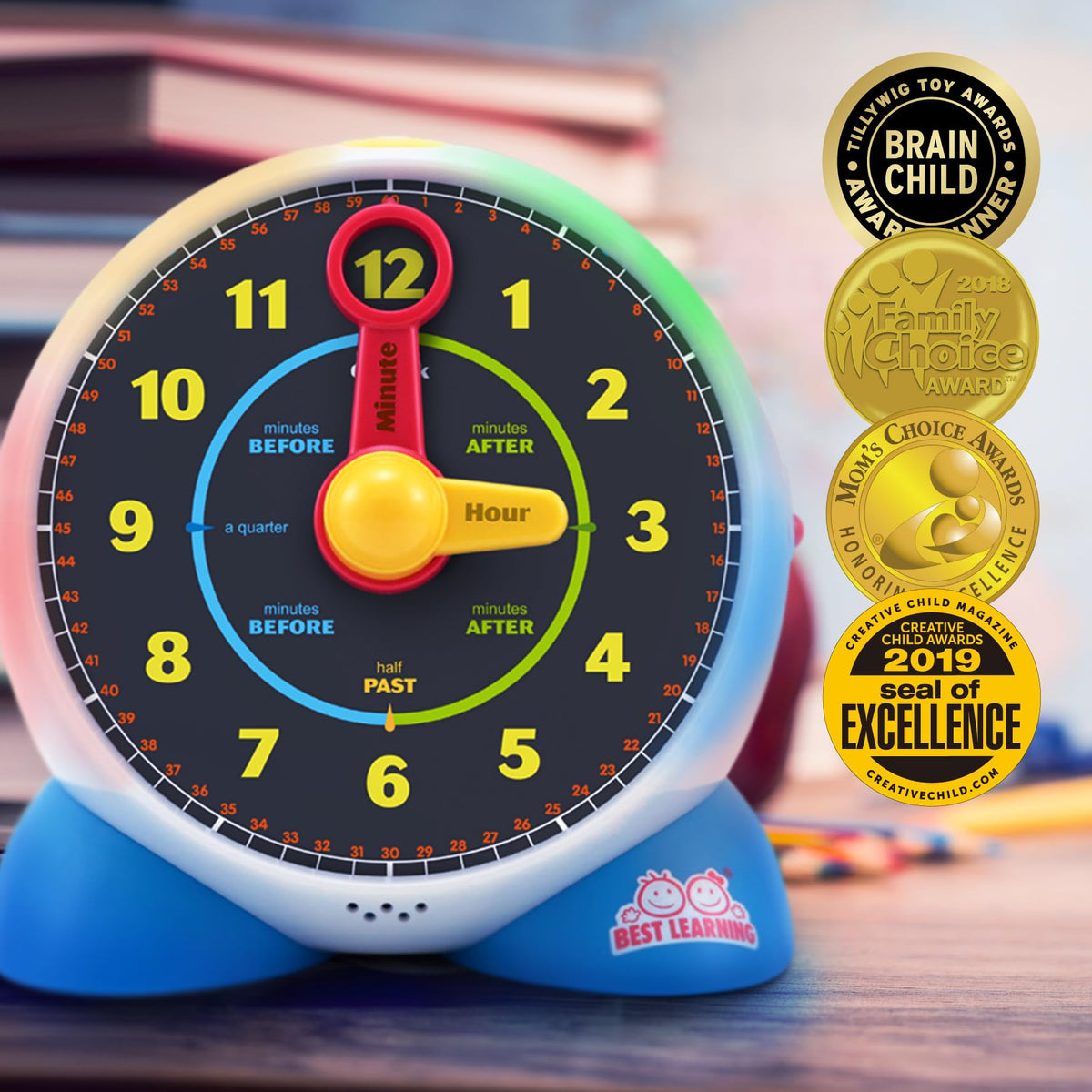 Learning Clock - Educational Talking Learn to Tell Time with Quiz