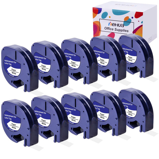 Label Maker Tape Refill 10PK, Compatible with Dymo Refills
