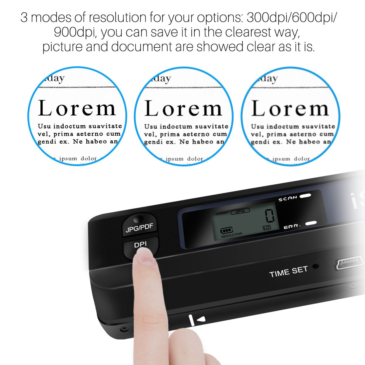 Portable Document Scanner, Handheld Image Scanner