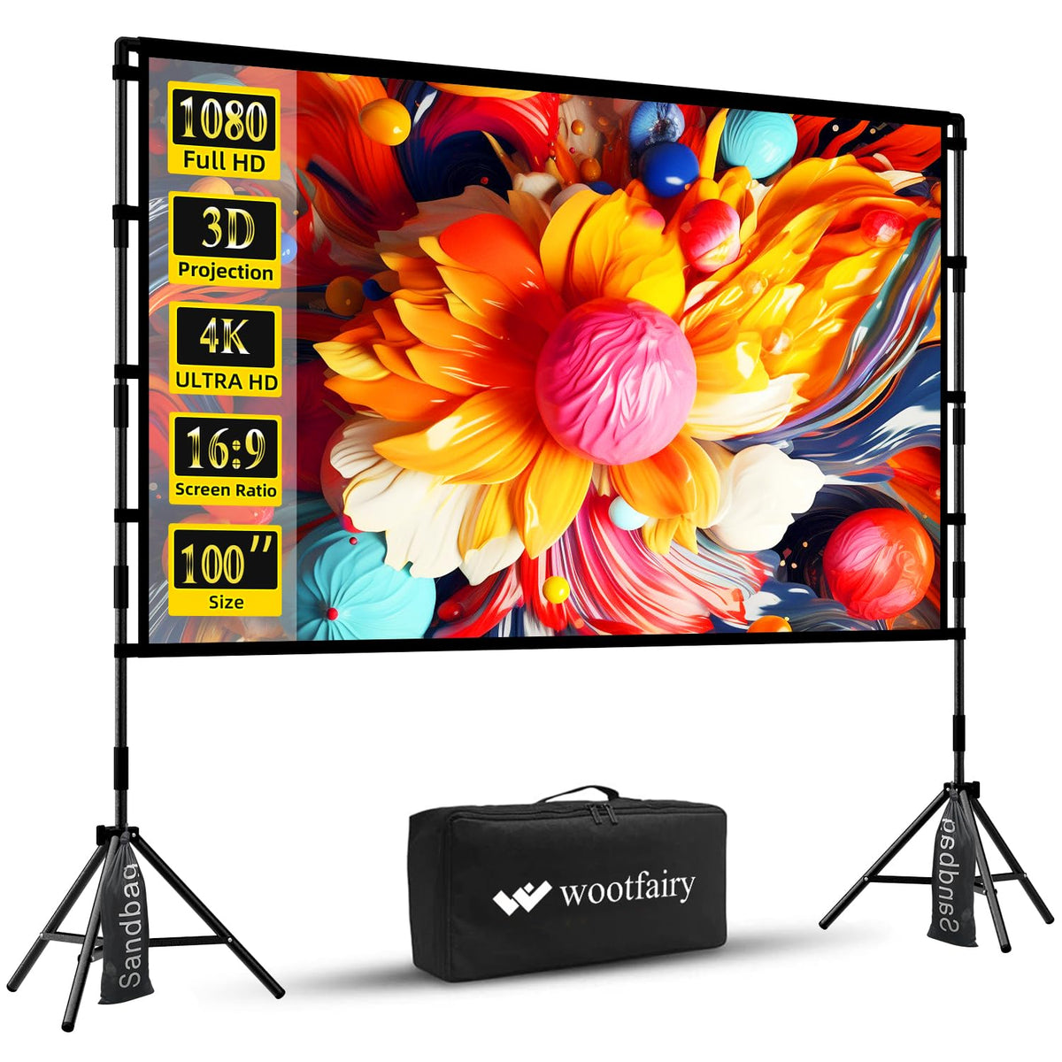 Wootfairy 100inch Projector Screen