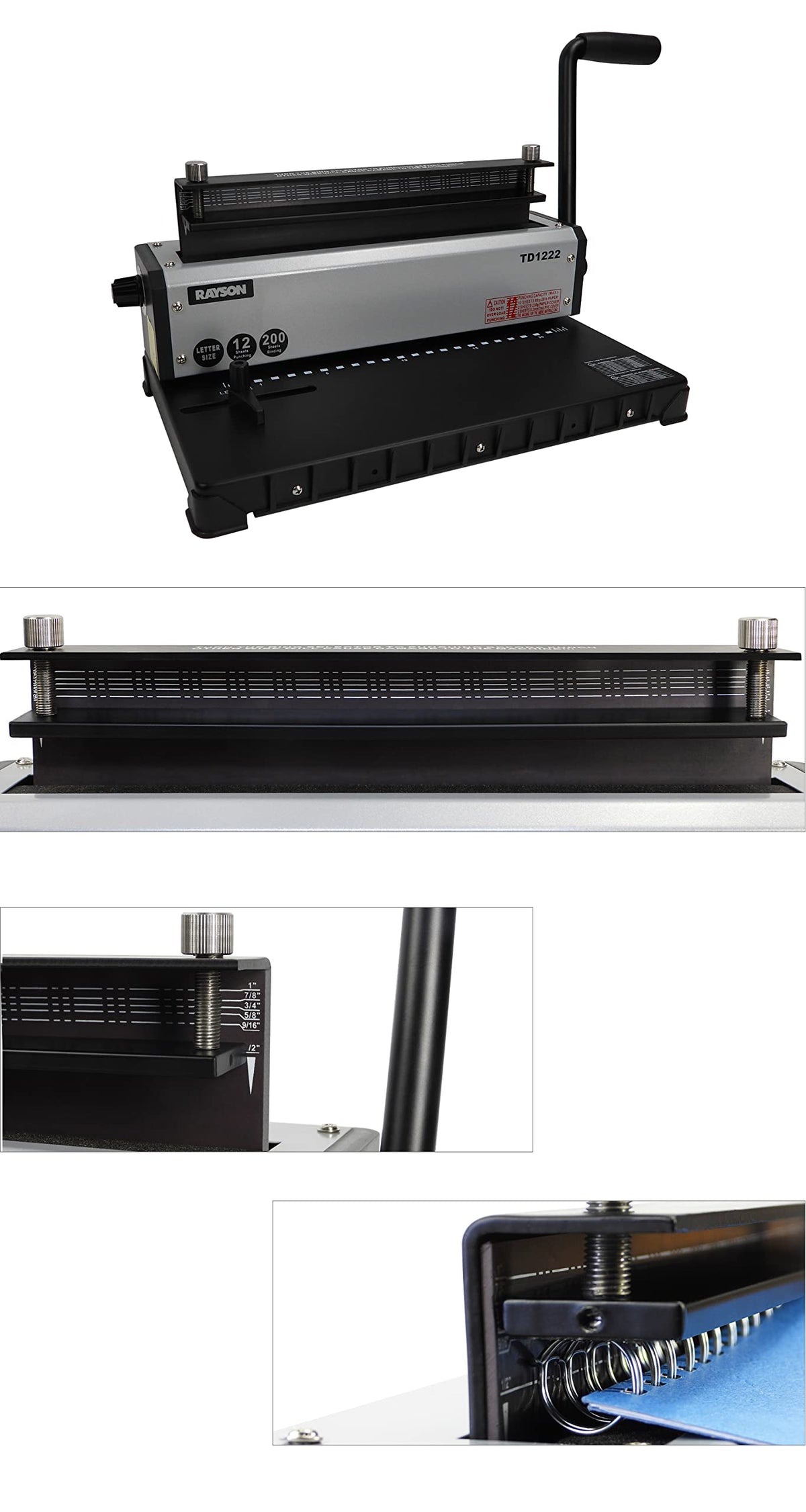 Rayson TD1222 Wire Binding Machine - 2:1 Pitch
