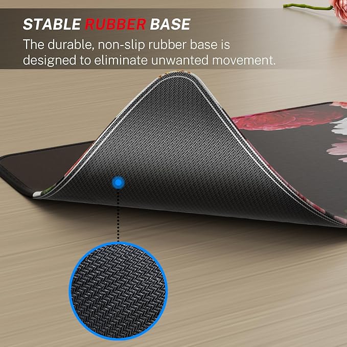 Mouse Pad- Black Flower
