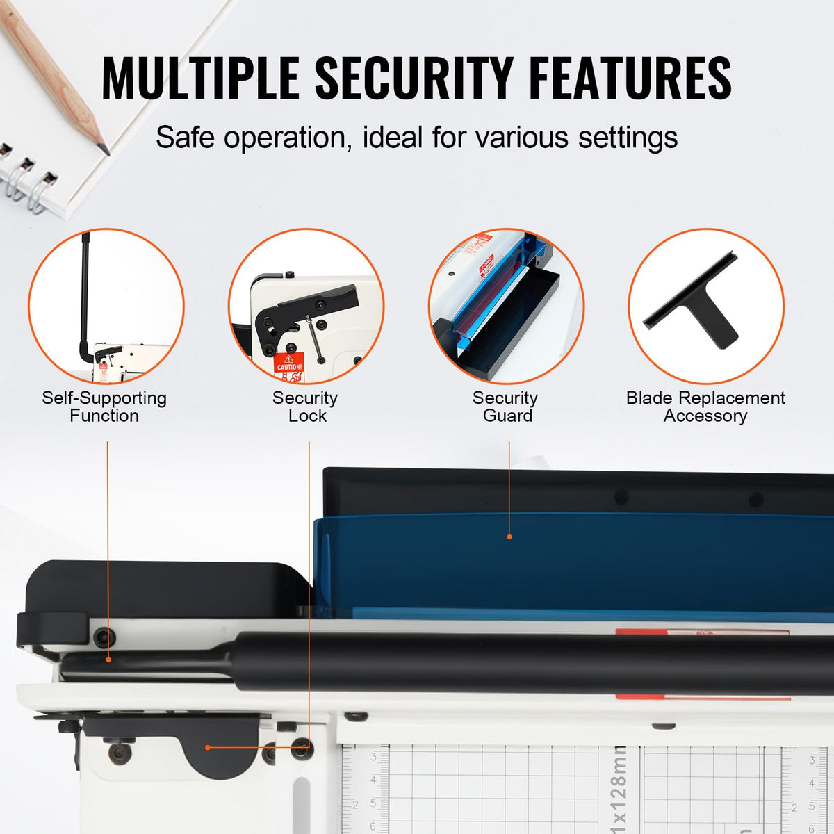 Paper Cutter, 12" for A4 Paper, 400 Sheet Capacity