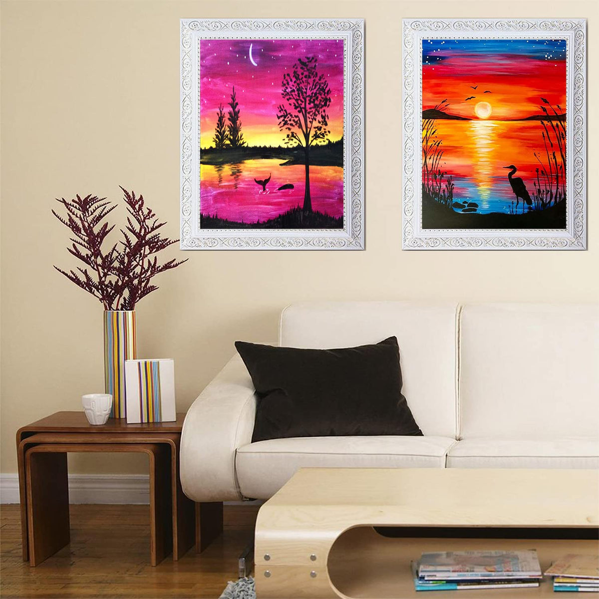 12 Pack Diamond Painting Kits, Paint by Number for Beginners, landscape