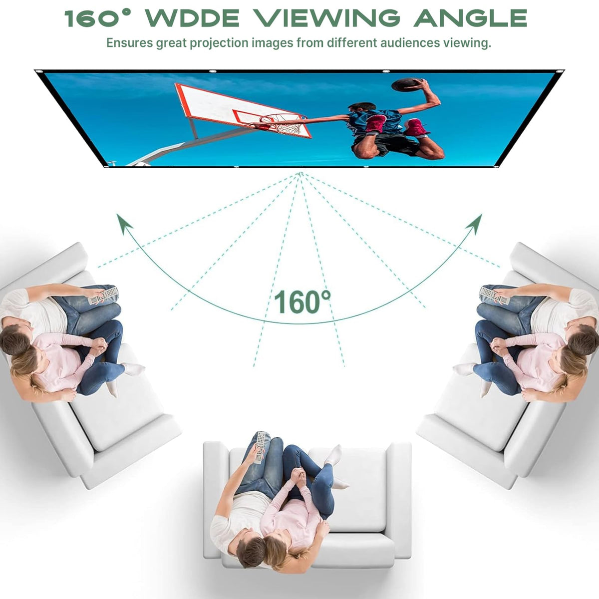 AAJK 80inch Projector Screen