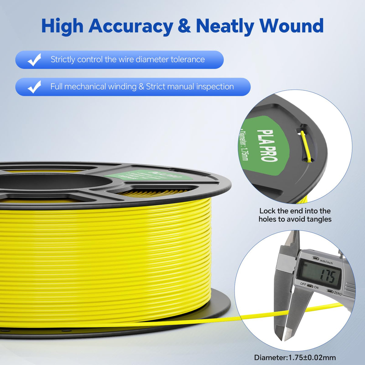 PLA PRO Filament 1.75mm-1KG Black