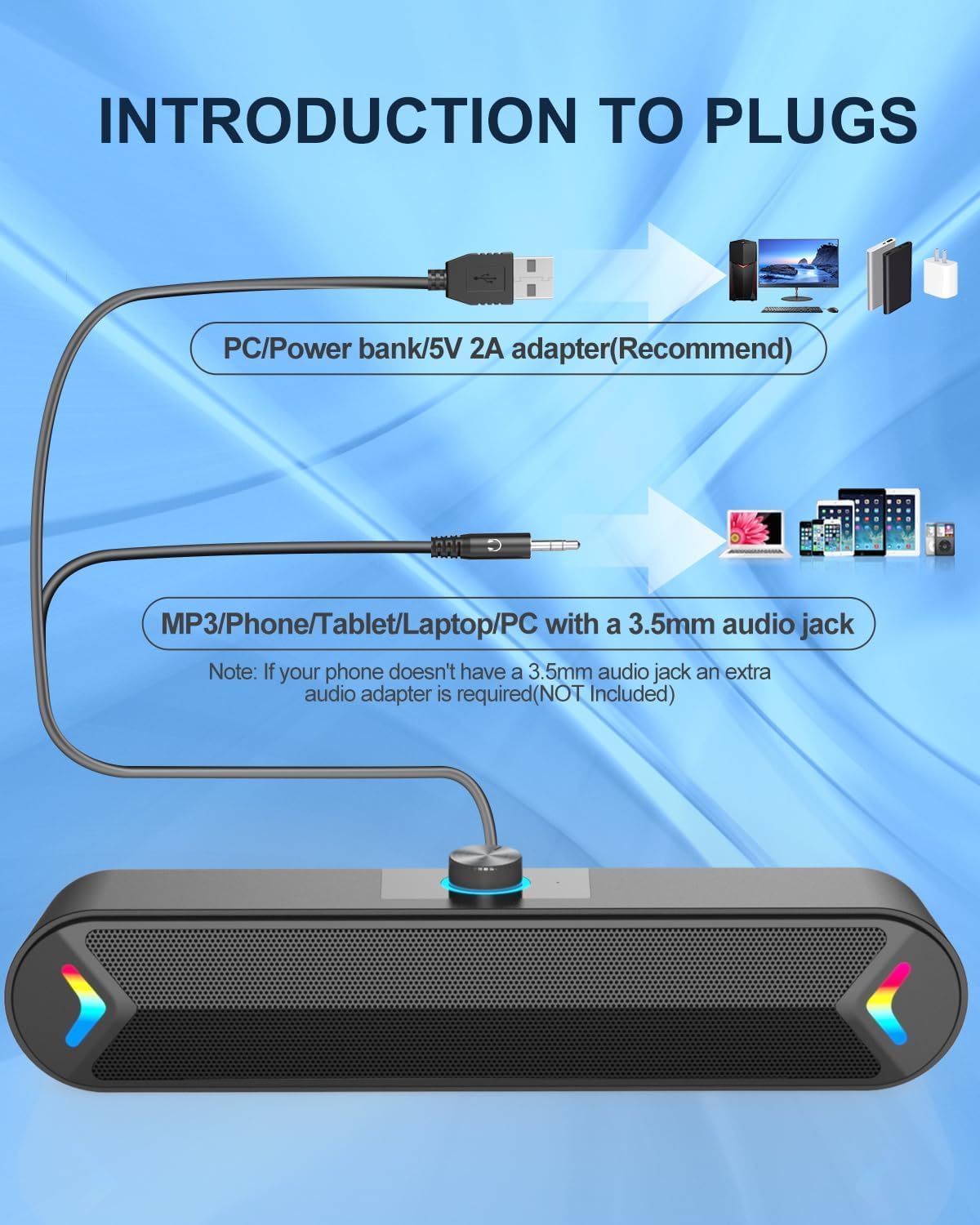 LENRUE Computer Speakers, Projector Speaker