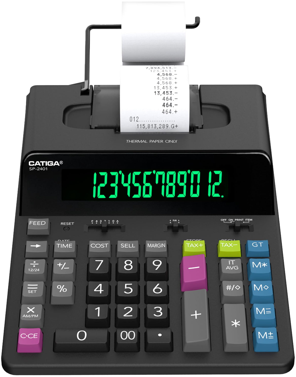 CATIGA 12 Digit Thermal Printing Calculator with Tape Print Out, accounting