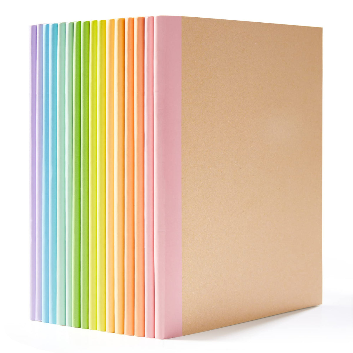 16 Pack Composition Notebook, 60 Pages, 8.3”x 5.5”, A5, 8 Pastel Colors