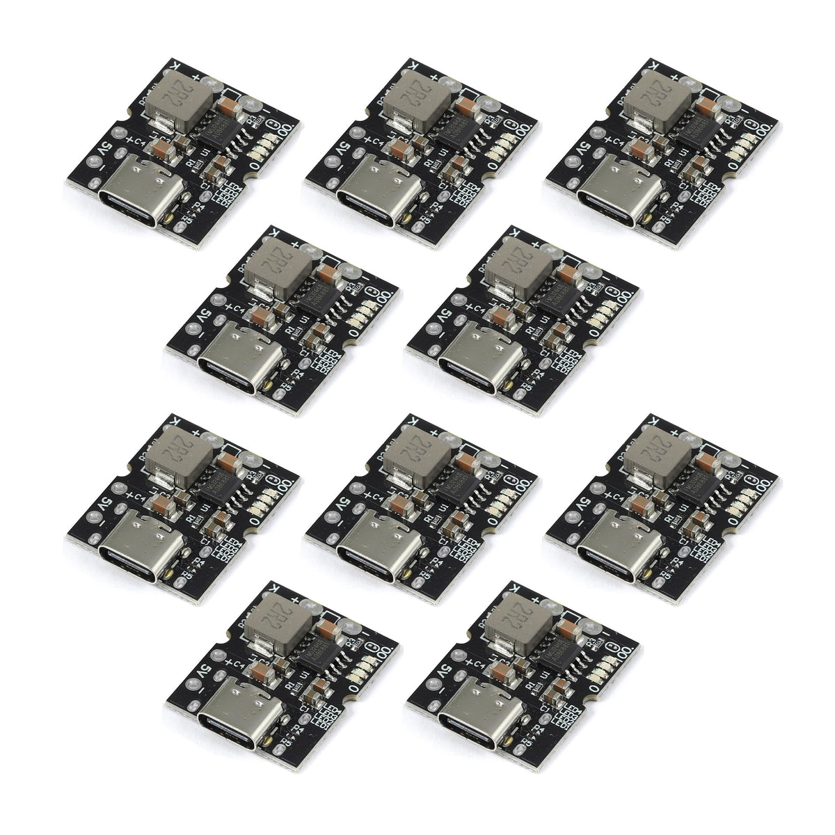 Type-C USB 5V 2A Step-Up Power Boost Converter Module Lithium Battery Charging Protection Board Module 4.2V/4.35V 10pcs