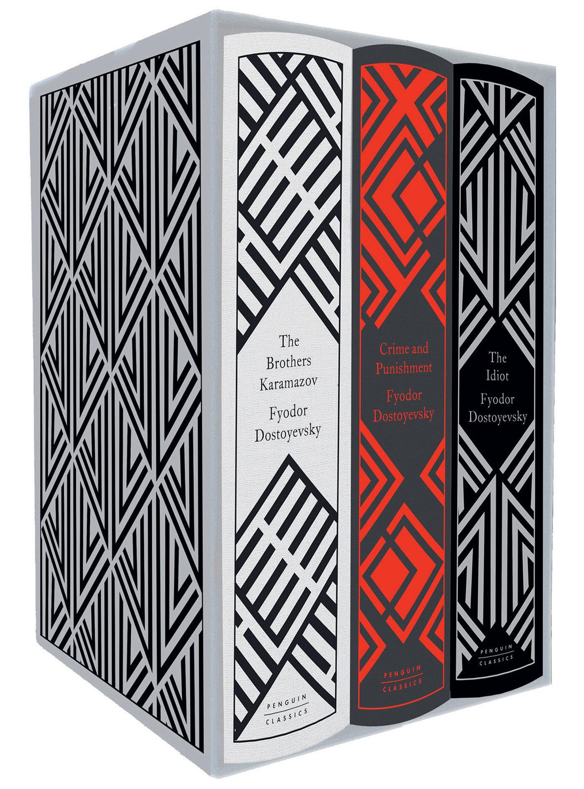 Fyodor Dostoyevsky 3-Book Boxed Set: Crime and Punishment; The Idiot; The Brothers Karamazov (Penguin Clothbound Classics)- hardcover