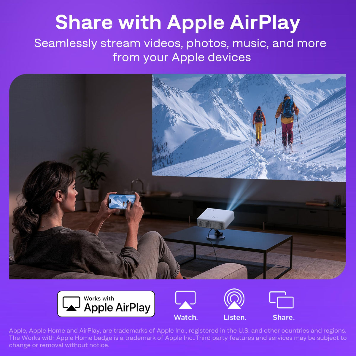 Aurzen Smart Portable Projector