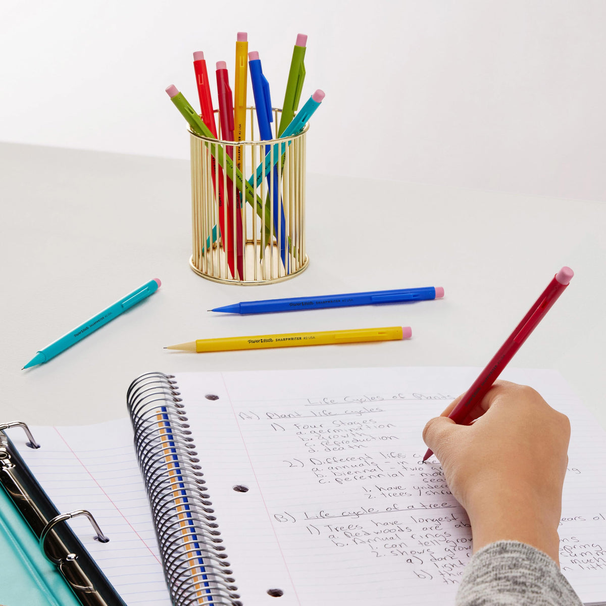Paper Mate SharpWriter Mechanical Pencils | 0.7 mm #2 Pencil | Pencils for School Supplies, Yellow, 36 Count