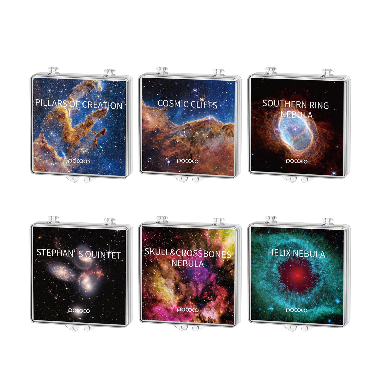 POCOCO Fixed Star and Nebula Series Discs, 5K Resolution, Realistic Patterns, 6 Pieces