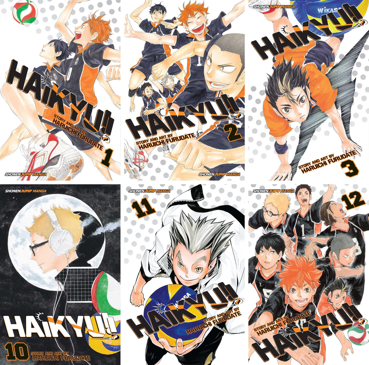 Haikyu!! Series, Complete (Vol. 1-45) Manga Set, by Haruichi Furudate (45 Books)