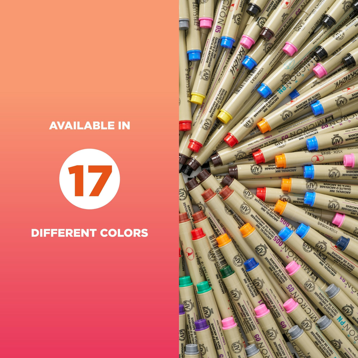 SAKURA Pigma Micron Fineliner Pens - Archival Black Ink Pens- 6 Pack